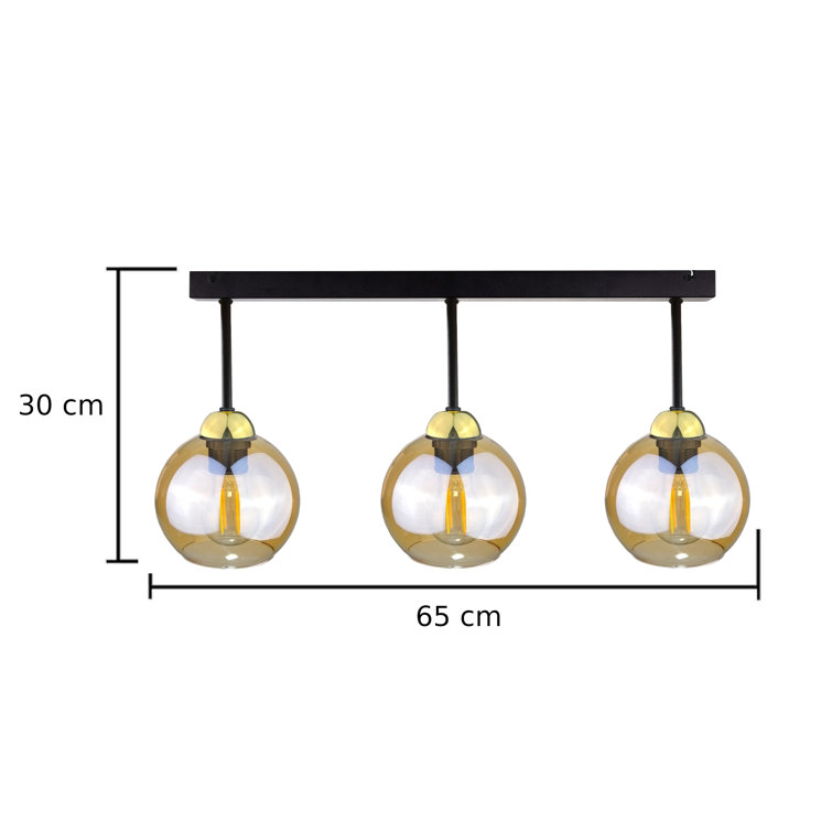 Keter Lighting 3 Light Kitchen Island Globe Pendant Wayfair.co.uk